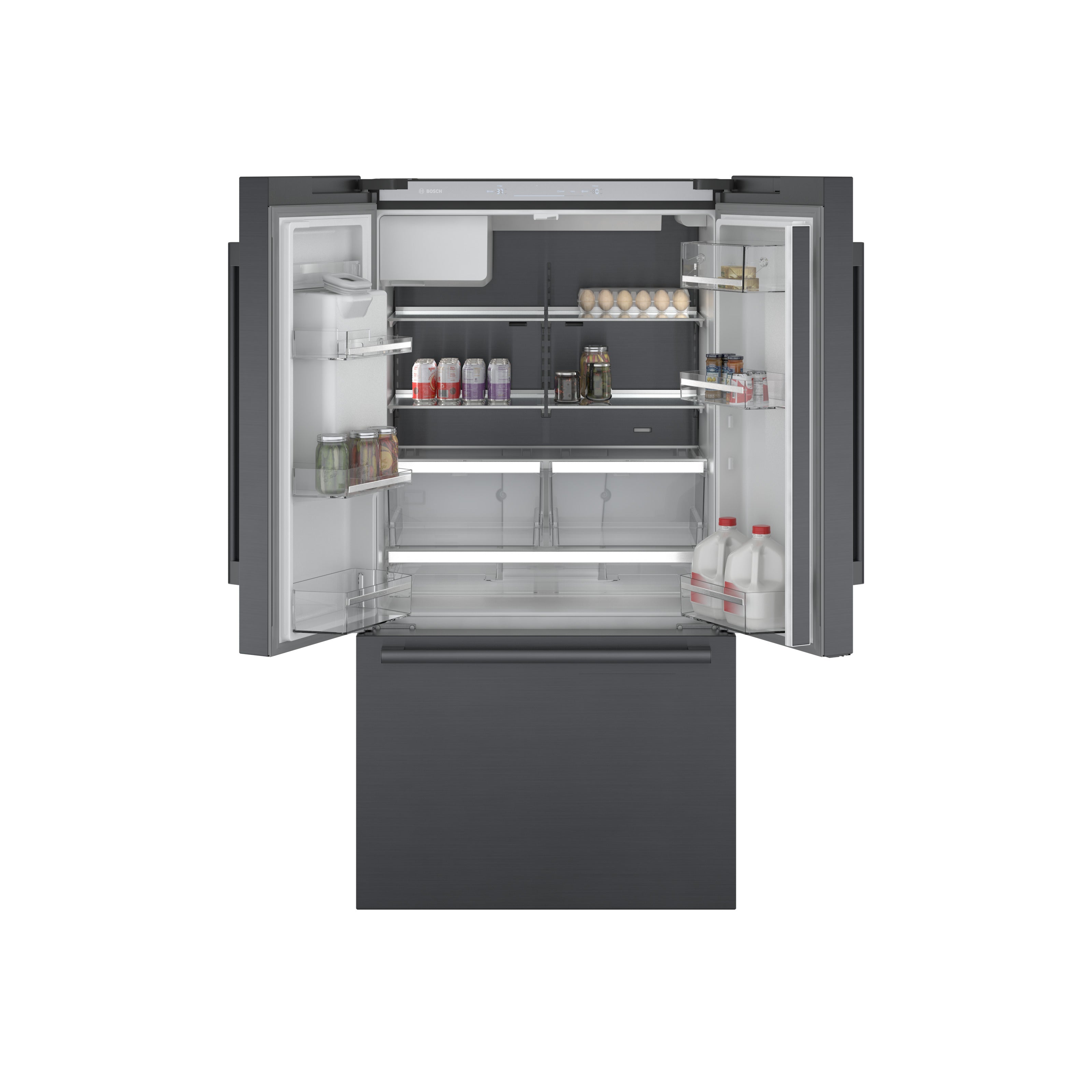 Bosch Black Stainless Steel Counter Depth French Door Refrigerator (21.6 Cu.Ft) - B36CD50SNB