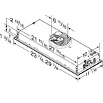 Broan Stainless Steel 24" 300 Max Blower CFM Built-In Power Pack Insert - BBN1243SS
