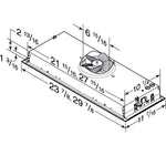 Broan Stainless Steel 24" 300 Max Blower CFM Built-In Power Pack Insert - BBN1243SS