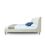 Stege Velvet Full Bed - Cream