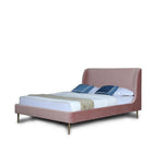 Stege Velvet Full Bed - Blush