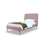 Stege Twin Bed - Blush with Gold Legs