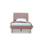 Stege Twin Bed - Blush with Gold Legs