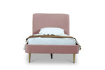 Stege Twin Bed - Blush with Gold Legs