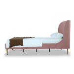 Stege Twin Bed - Blush with Gold Legs