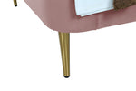 Stege Twin Bed - Blush with Gold Legs