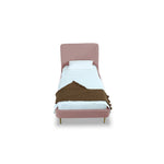 Stege Twin Bed - Blush with Gold Legs