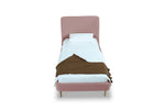 Stege Twin Bed - Blush with Gold Legs