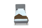 Stege Twin Bed - Grey with Gold Legs