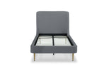 Stege Twin Bed - Grey with Gold Legs