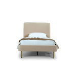 Stege Twin Bed - Taupe with Gold Legs