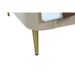 Stege Twin Bed - Taupe with Gold Legs