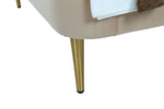 Stege Twin Bed - Taupe with Gold Legs