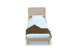 Stege Twin Bed - Taupe with Gold Legs