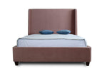 Osh Velvet Queen Bed - Blush