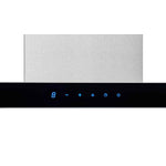 Broan Stainless Steel WITH Black Glass Panel 30" 450 CFM Designer Chimney Range Hood - BWT1304SSB