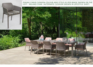 Nardi Rio 9-Piece Outdoor Extension Dining Package - Beige