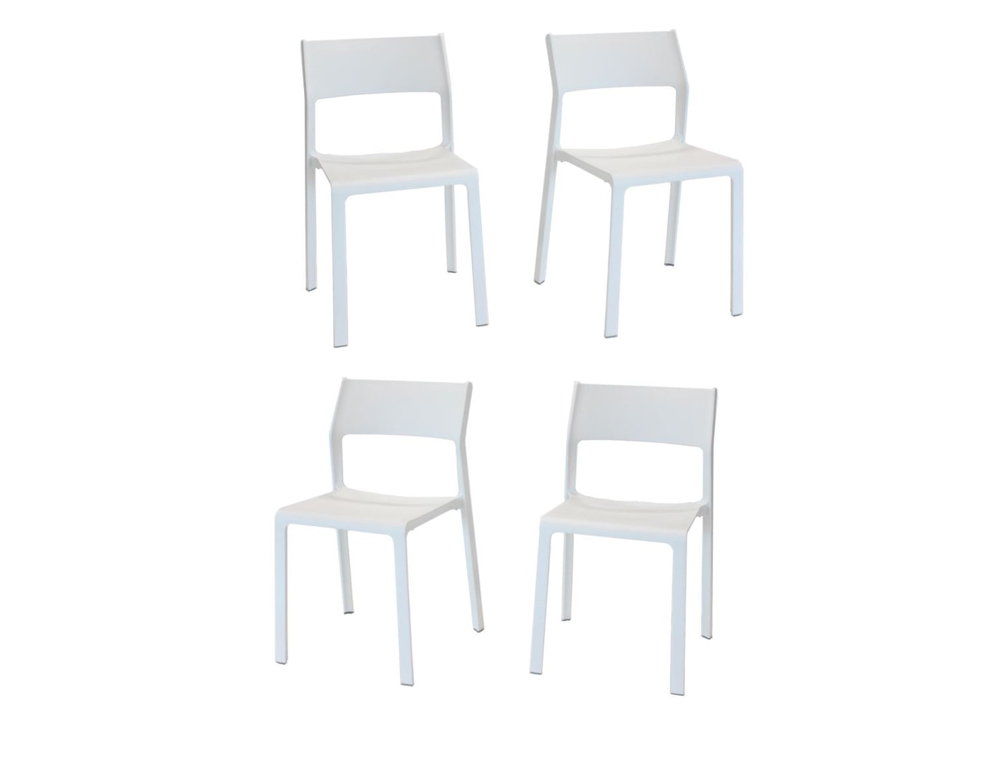 Nardi Trill I Outdoor Dining Side Chair - Set of 4 - Bianco