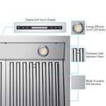 VICTORY Stainless Steel 30" 750 CFM Wall Mount Range Hood - Breeze-30