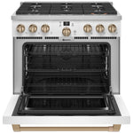 Café Matte White 36" Commercial-Style 6-Burner Dual-Fuel Smart Range with Air Fry (5.75 Cu.Ft) - C2Y366P4TW2