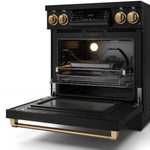 Thor Kitchen Black Stainless Steel Freestanding Professional Electric Range|Gordon Ramsay Series (4.55 cu.ft.) - RSE30B-BRZ