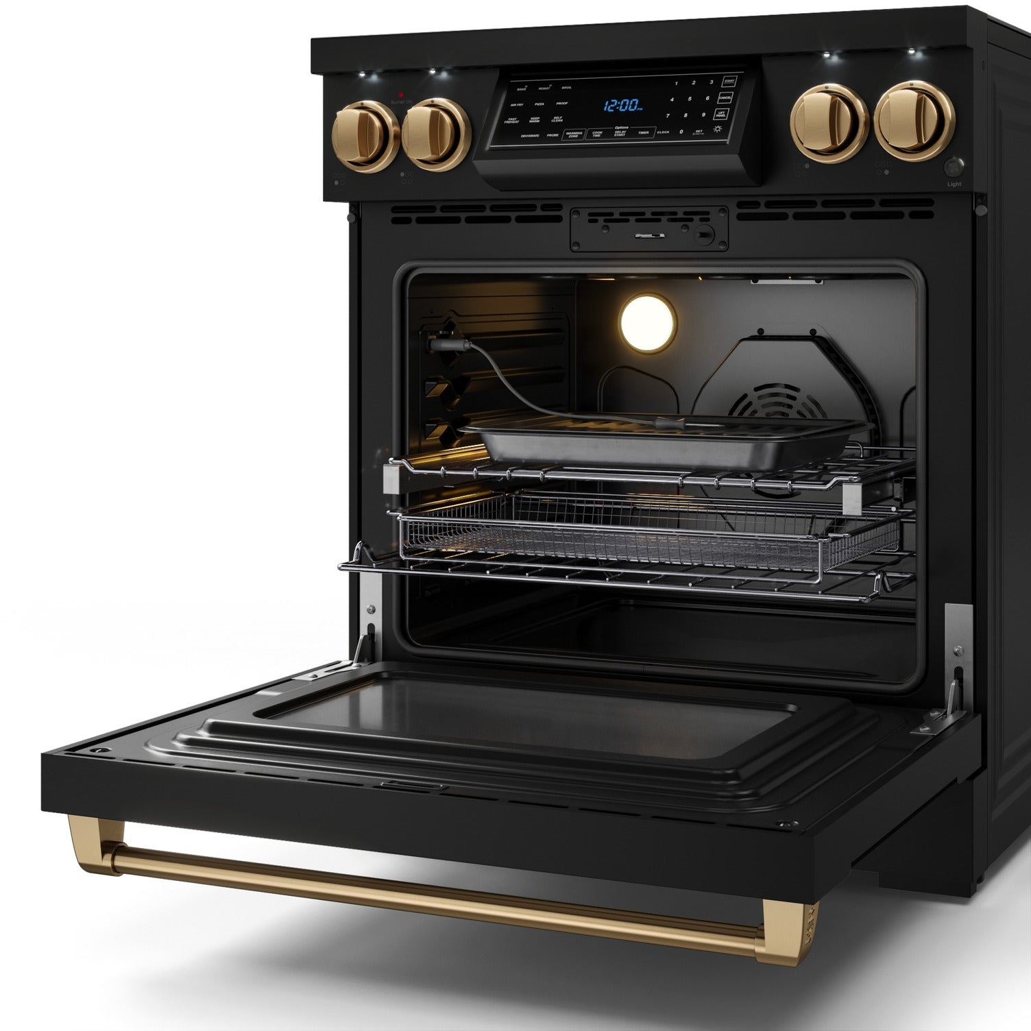 Thor Kitchen Black Stainless Steel Freestanding Professional Electric Range|Gordon Ramsay Series (4.55 cu.ft.) - RSE30B-BRZ