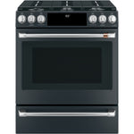 Café™ Matte Black 30" Slide-In Front Control Dual-Fuel Convection Range with Air Fry and Warming Drawer (5.7 CU.Ft) - CC2S900P3MD1