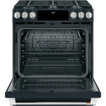 Café™ Matte Black 30" Slide-In Front Control Dual-Fuel Convection Range with Air Fry and Warming Drawer (5.7 CU.Ft) - CC2S900P3MD1