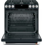 Café™ Matte Black 30" Slide-In Front Control Dual-Fuel Convection Range with Air Fry and Warming Drawer (5.7 CU.Ft) - CC2S900P3MD1