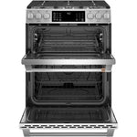 Café™ Stainless Steel 30" Slide-In Front Control Dual-Fuel Double Oven with Convection Range and Air Fry (6.7 Cu.Ft) - CC2S950P2MS1