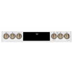 Café™ Matte White 30'' Slide-In Front Control Radiant and Convection Range with Air Fry and Warming Drawer (5.7 Cu.Ft)- CCES700P4MW2