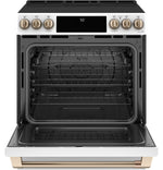 Café™ Matte White 30'' Slide-In Front Control Radiant and Convection Range with Air Fry and Warming Drawer (5.7 Cu.Ft)- CCES700P4MW2