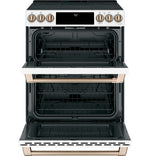 Café™ Matte White 30" Slide-In Front Control Radiant and Convection Double Oven Range with Air Fry (6.7 Cu.Ft) - CCES750P4MW2