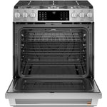 Café™ Stainless Steel 30" Slide-In Front Control Gas Oven with Convection Range and Air Fry (5.6 Cu.Ft) - CCGS700P2MS1