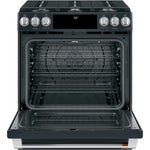 Café™ Matte Black 30" Slide-In Front Control Gas Oven with Convection Range and Air Fry (5.6 Cu.Ft) - CCGS700P3MD1
