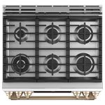 Café™ Matte White 30'' Slide-In Front Control Gas Oven with Convection Range and Air Fry (5.6 Cu.Ft) - CCGS700P4MW2