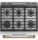 Café™ Matte White 30'' Slide-In Front Control Gas Oven with Convection Range and Air Fry (5.6 Cu.Ft) - CCGS700P4MW2