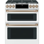 Café™ Matte White 30" Slide-In Gas Double Oven with Convection Range and Air Fry (6.7 Cu.Ft) - CCGS750P4MW2
