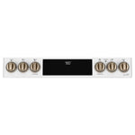 Café™ Matte White 30'' Slide-In Front Control Induction and Convection Range with Warming Drawer (5.7 Cu.Ft) - CCHS900P4MW2