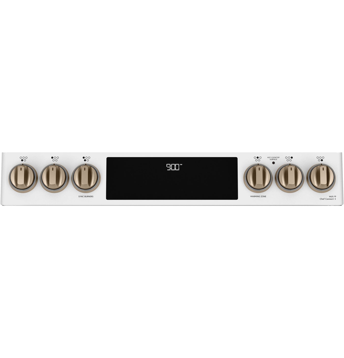 Café™ Matte White 30'' Slide-In Front Control Induction and Convection Range with Warming Drawer (5.7 Cu.Ft) - CCHS900P4MW2