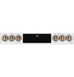 Café™ Matte White 30'' Slide-In Front Control Induction and Convection Range with Warming Drawer (5.7 Cu.Ft) - CCHS900P4MW2