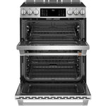 Café™ Stainless Steel 30" Slide-In Front Control Induction and Convection Double Oven Range (7.0 Cu.Ft) - CCHS950P2MS1
