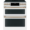 Café™ Matte White 30" Slide-In Front Control Induction and Convection Double Oven Range (7.0 Cu.Ft) - CCHS950P4MW2