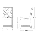 POLYWOODÂ® Chippendale Dining Side Chair - White