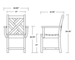 POLYWOODÂ® Chippendale Dining Arm Chair - Mahogany