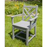 POLYWOODÂ® Chippendale Dining Arm Chair - Slate Grey