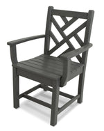 POLYWOODÂ® Chippendale Dining Arm Chair - Slate Grey