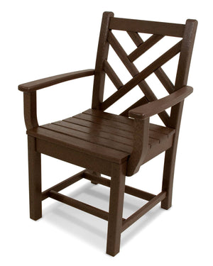POLYWOODÂ® Chippendale Dining Arm Chair - Mahogany