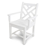 POLYWOODÂ® Chippendale Dining Arm Chair - White
