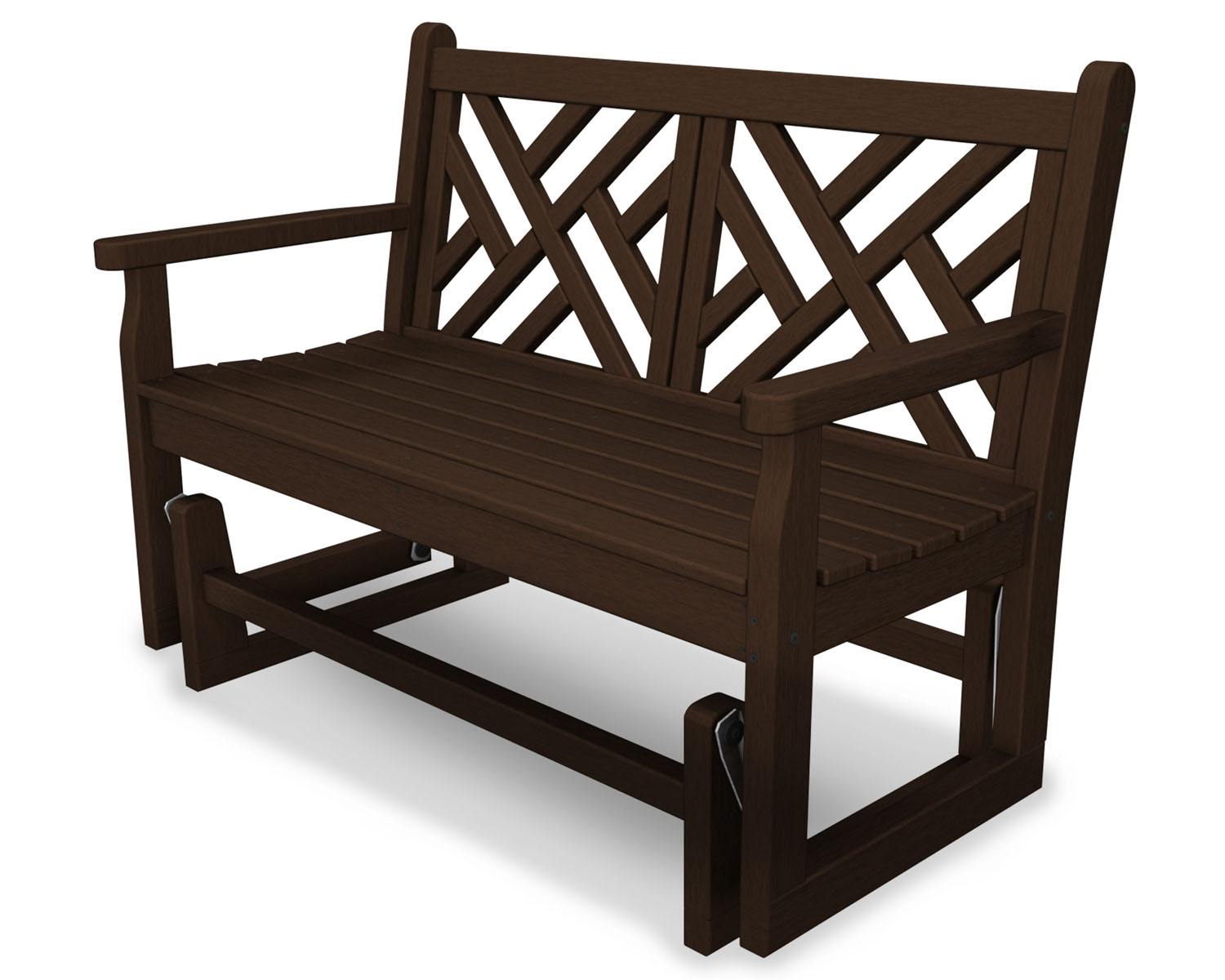 POLYWOODÂ® Chippendale Glider - Mahogany